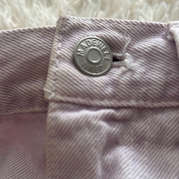 MADEWELL Rigid Denim A-Line Mini Skirt in Marble Lilac - Picture 7 of 13